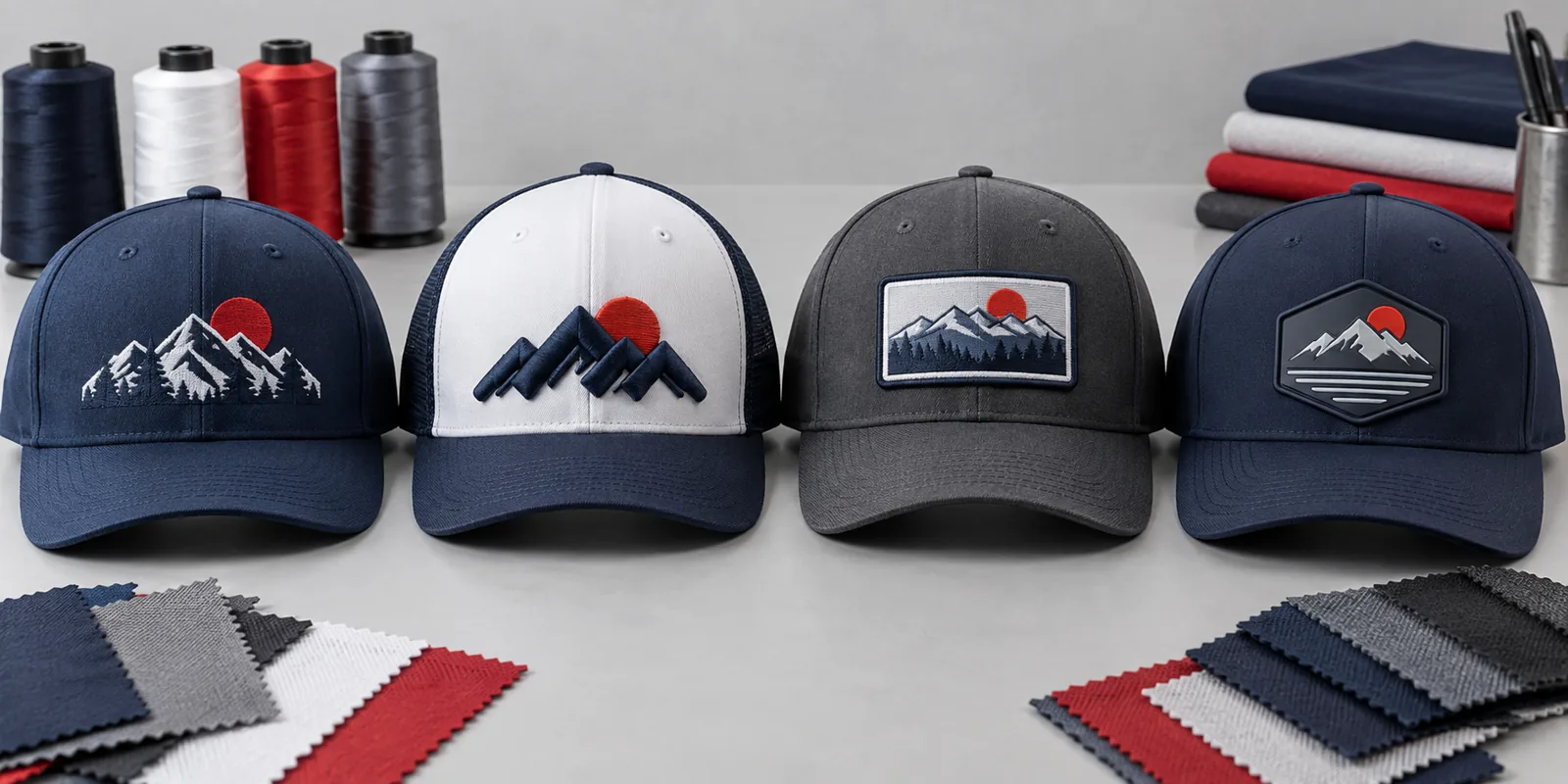 Illustrative decoration comparison. Final appearance depends on the supplied artwork, materials and approved physical sample.
