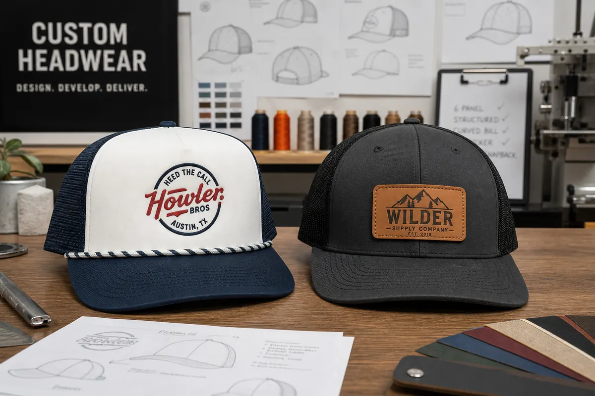 Custom Trucker Hats 5-Panel Foam Front vs 6-Panel Cotton Twill