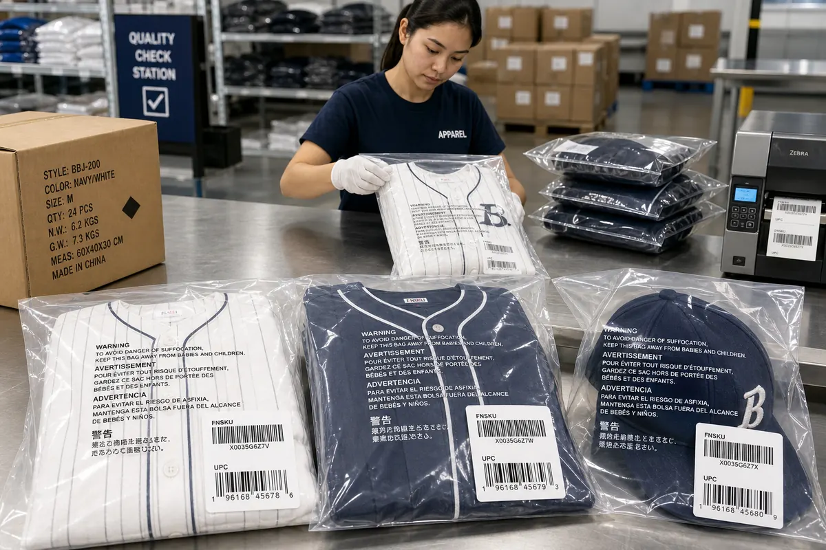 Amazon FBA and E-Commerce Compliant Barcoded Polybag Packaging