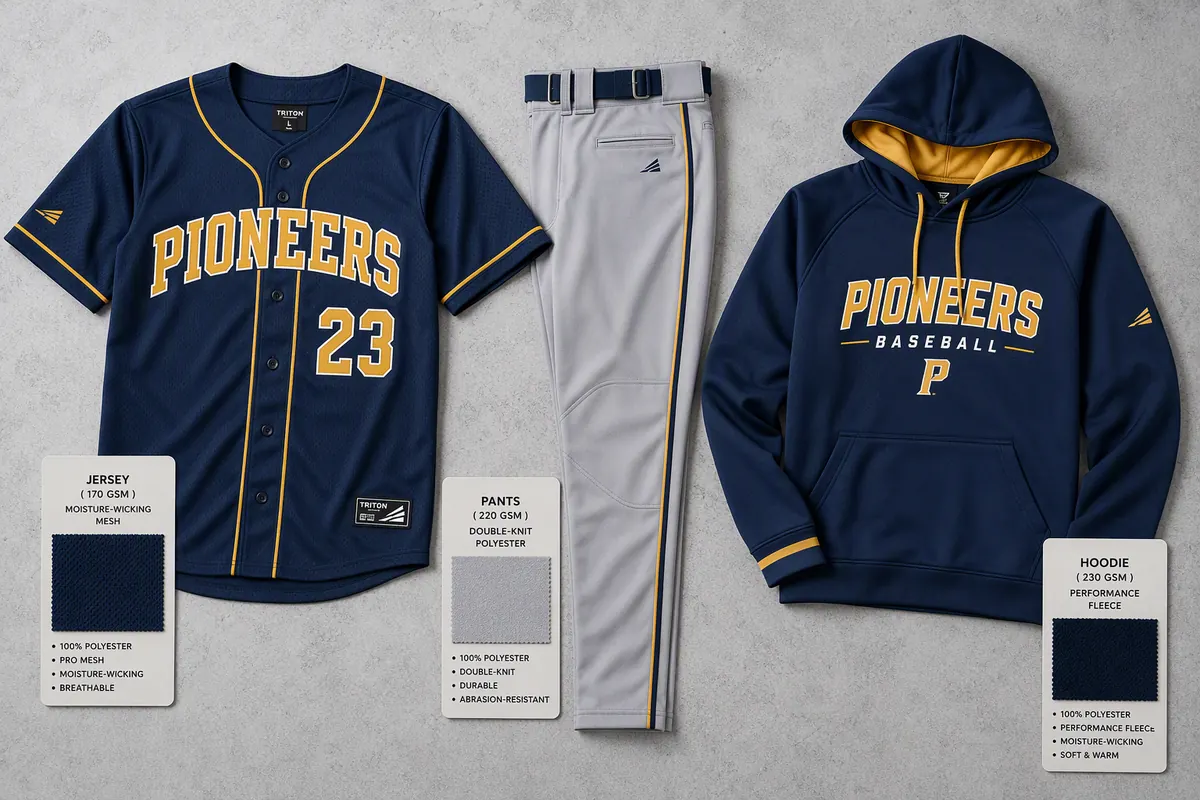 Sportswear Fabric Garment Applications for Baseball Jerseys Pants and Hoodies